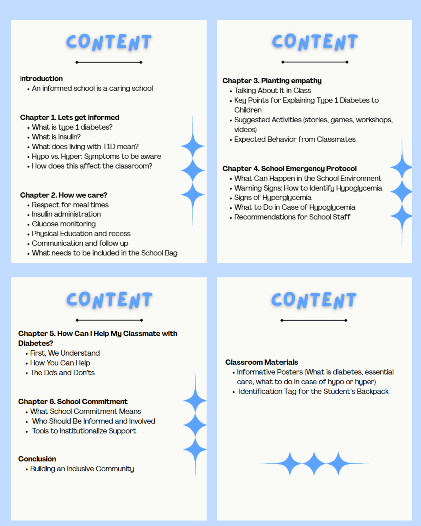 1. Understanding T1D at school - A practical guide for Teachers and Classmates - English